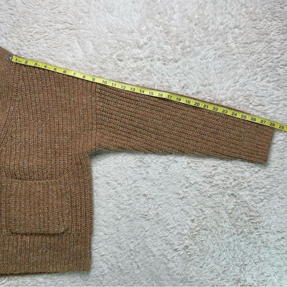 Madewell Cameron Ribbed Cardigan Sweater in Coziest Yarn Tan/Rainbow in L - Picture 5 of 11